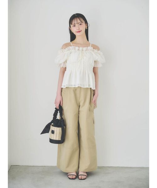 dazzlin ダズリン シアーチェックフリルTOPS dazzlin（ダズリン）の「シアーチェックフリルTOPS（シャツ