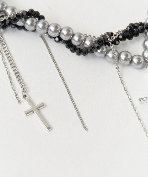 ス*カ様 クロスモチーフ ネックレス シルバーカラー Chick ネックレス Cross Motif Necklace / クロスモチーフネックレス