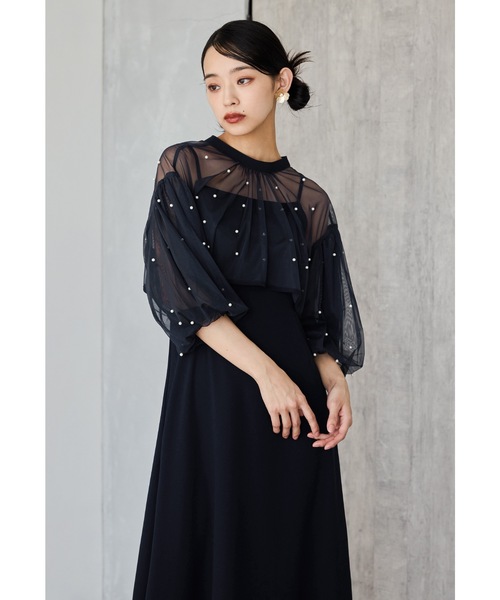 【niana パールチュールボレロセットドレス 定価19,800円】 楽天市場】パールチュールボレロセットドレス パーティードレス