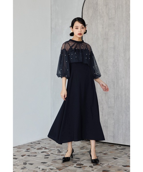 niana ドレス パールチュールボレロセットドレス キャミ