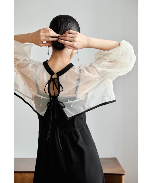niana ドレス パールチュールボレロセットドレス キャミ