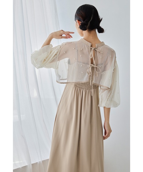 niana ドレス パールチュールボレロセットドレス キャミ