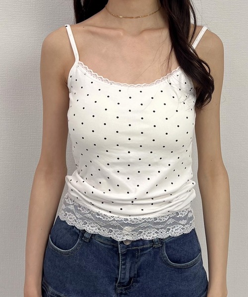 Mejoul キャミソール ドット柄キャミソール : ZOZOTOWN Yahoo!店