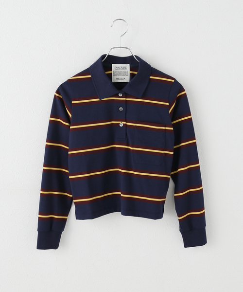 ポロシャツ ポロ INSCRIRE/アンスクリア Border Short Polo Shirt ポロシャツ I25SS-BC109 レディース