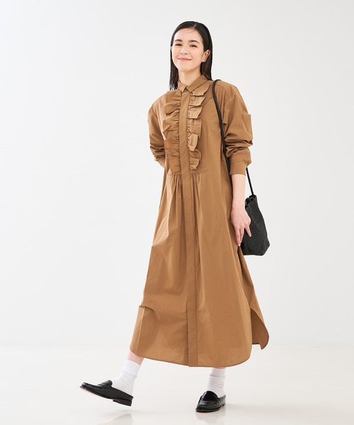 collex（コレックス） シャツワンピース フロトフリルシャツワンピース