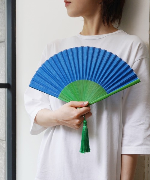 竹製扇子＋おまけ扇面付き　湘妃竹 60kinpaku_01.jpg?crop=center&