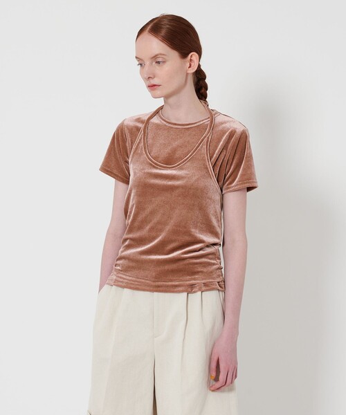 「Steven Alan」ベロア ホルターネック Tシャツ レディース STEVEN ALAN 「Steven Alan」ベロア ホルターネック Tシャツ