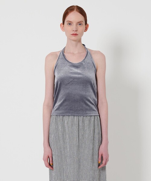 「Steven Alan」ベロア ホルターネック Tシャツ レディース STEVEN ALAN 「Steven Alan」ベロア ホルターネック Tシャツ