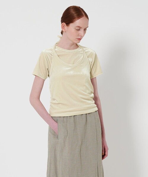 「Steven Alan」ベロア ホルターネック Tシャツ レディース STEVEN ALAN 「Steven Alan」ベロア ホルターネック Tシャツ