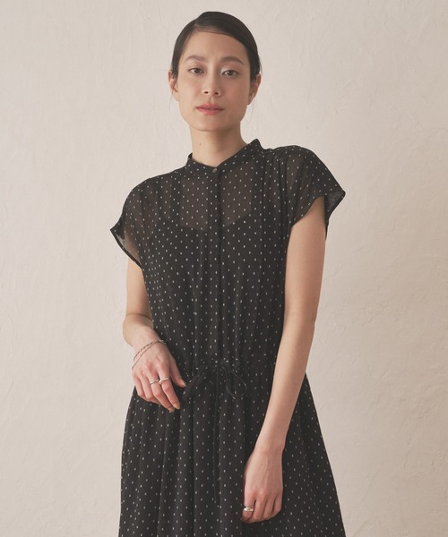 Audrey and John Wad ワンピース 楊柳シフォンドットワンピース
