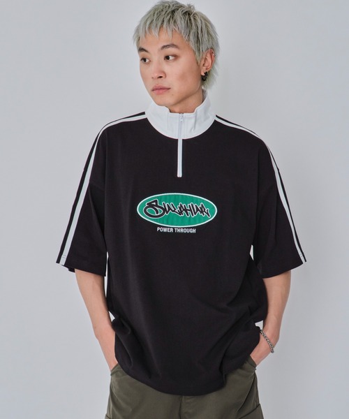 WEGO（ウィゴー） tシャツ WEGO/ヘビーウェイトハーフジップT メンズ