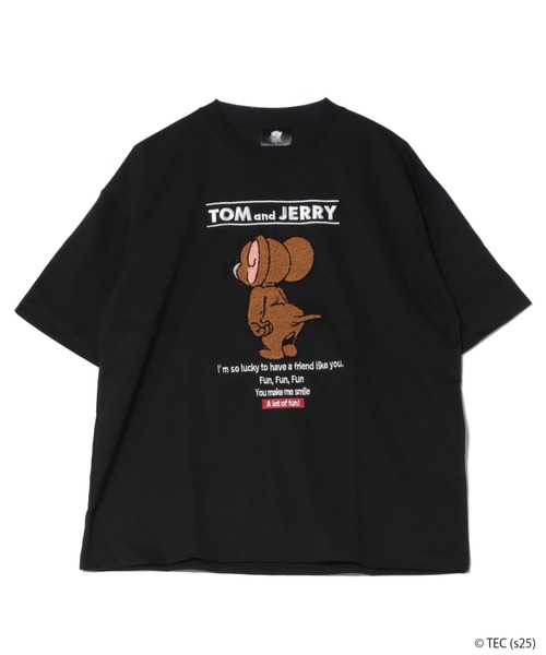 tシャツ 「公式」トムとジェリー サガラ刺繍Tシャツ レディース