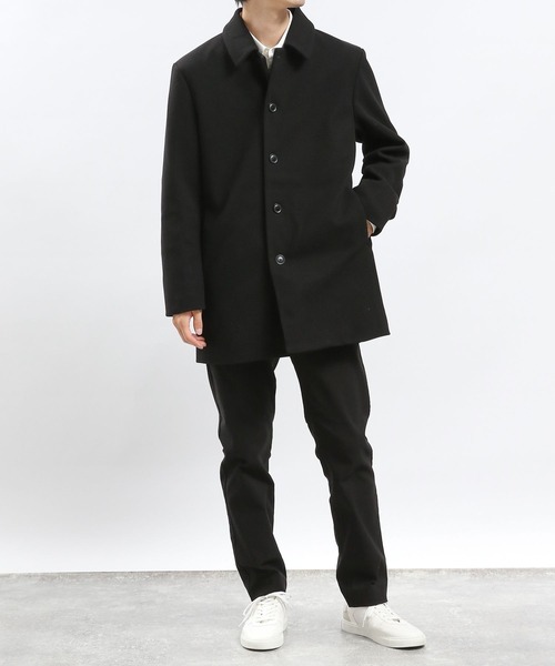 「GLOBAL WORK Smile Seed Store」 ステンカラーコート MEDIUM ネイビー メンズ_画像3