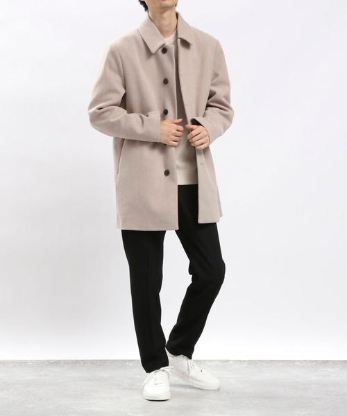 「GLOBAL WORK Smile Seed Store」 ステンカラーコート MEDIUM ネイビー メンズ_画像8