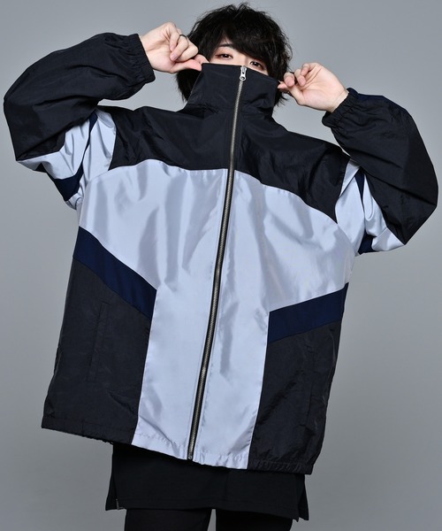 【ADRER】ナイロンジャケット【Mサイズ】 ADRER 「ADRER」 ナイロンブルゾン MEDIUM シルバー メンズ