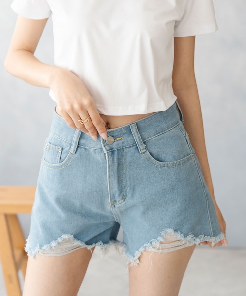 Asterellivi ジーンズ デニム デニムパンツ ダメージ加工クラッシュ