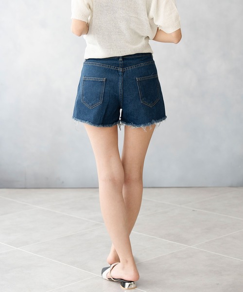 Asterellivi ジーンズ デニム デニムパンツ ダメージ加工クラッシュ