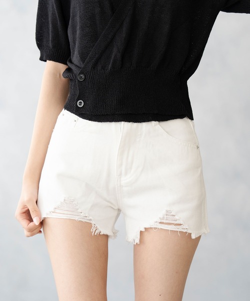 Asterellivi ジーンズ デニム デニムパンツ ダメージ加工クラッシュ