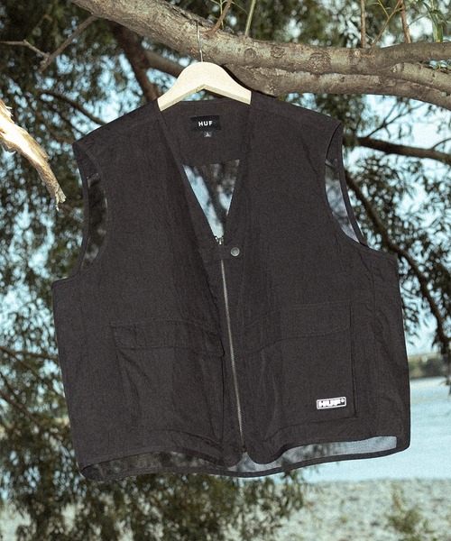 ジャケット・アウター HUF NYLON VEST HUF ブルゾン アウター MILLENIUM OD VEST / ベスト メンズ