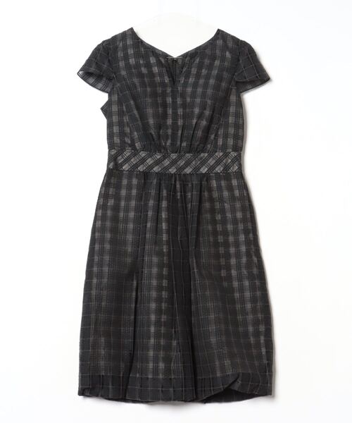BURBERRY 半袖ワンピース 黒 BURBERRY BLACK LABEL 「BURBERRY LABEL」 チェック柄半袖