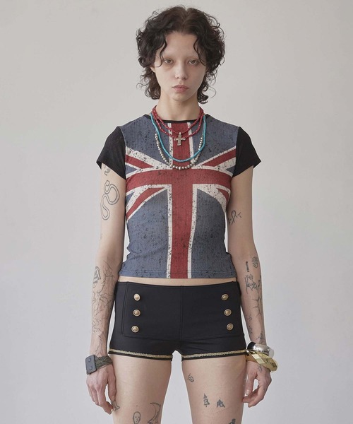 sculptor union jack Tシャツ Union Jack Baby Tee White – Sculptor