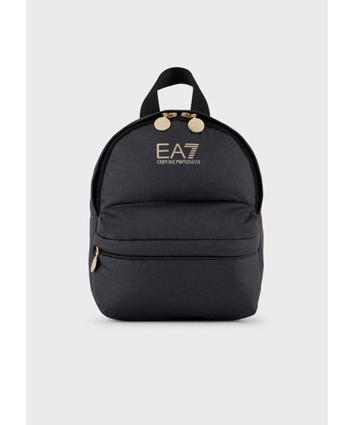 【美品】ARMANI EA7 リュック バックパック タグ付 ナイロン ロゴ EA7 「EMPORIO ARMANI EA7」 リュック FREE ブラック レディース