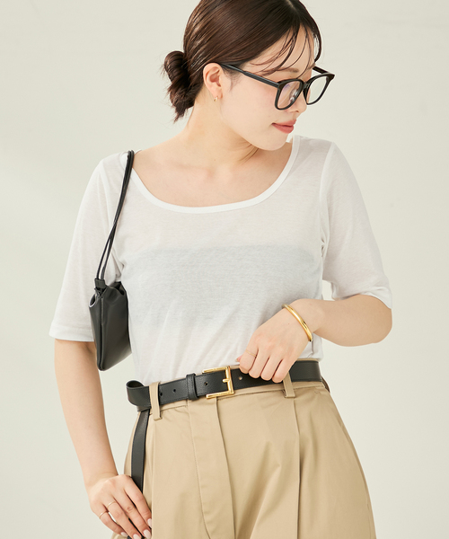plage 新作　petite Tシャツ　ホワイト新品未使用 petite Tシャツ（Tシャツ／カットソー）｜Plage（プラージュ）の