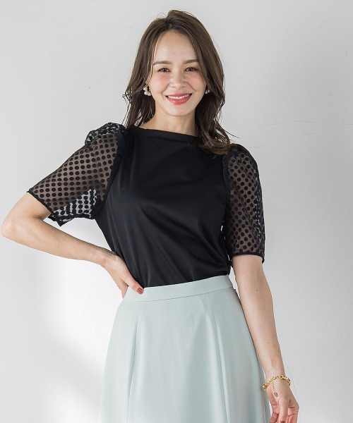 ♡新品未使用♡ ビアッジョブルー　カットソー Viaggio Blu tシャツ オパールドットカットソー「手洗い可能