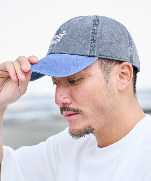 Sunny Smith キャップ 帽子 ヤシの木ロゴ刺繍ピグメント バイカラーCap