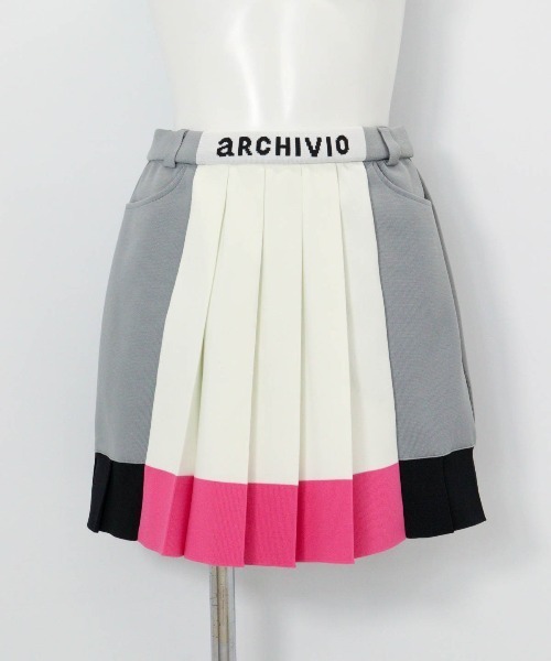 archivio（アルチビオ） スカート 「LADIES」配色ニットプリーツ