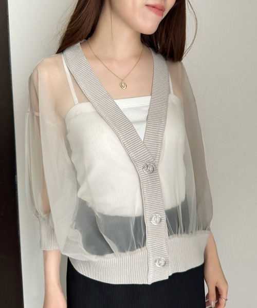 ReRe カーディガン シアーボレロ レディース : ZOZOTOWN Yahoo!店