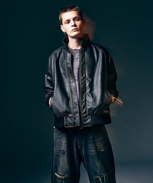 glamb（グラム） ブルゾン アウター Leather Bomber Jacket / レザー