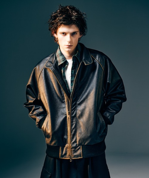 glamb（グラム） ブルゾン アウター Leather Bomber Jacket / レザー