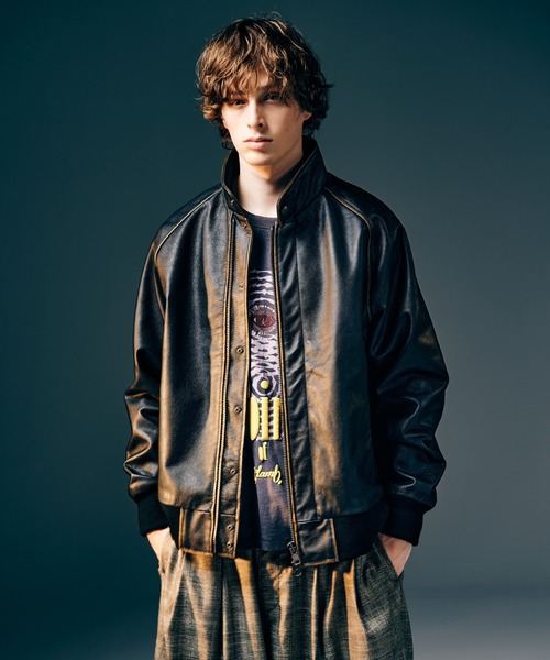 glamb（グラム） ブルゾン アウター Leather Bomber Jacket / レザー