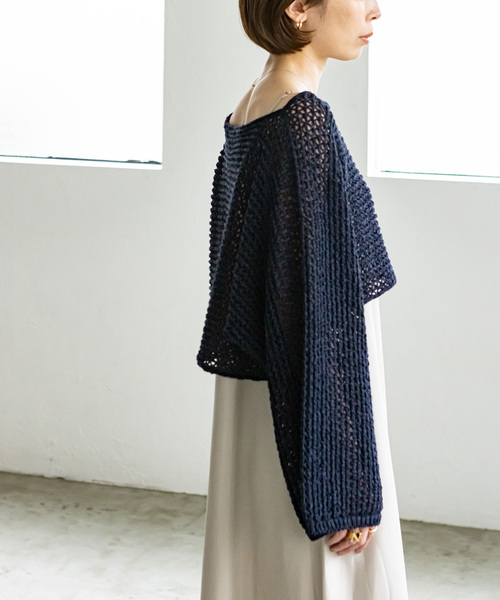 「NOBLE」 長袖ニット FREE ホワイト レディース_画像3