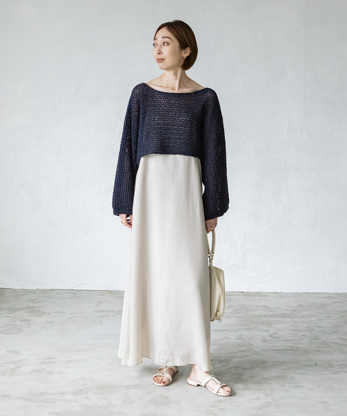 「NOBLE」 長袖ニット FREE ホワイト レディース_画像4