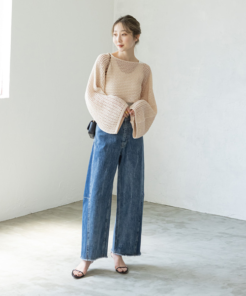 「NOBLE」 長袖ニット FREE ホワイト レディース_画像8