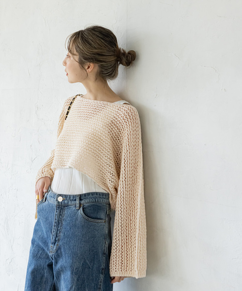 「NOBLE」 長袖ニット FREE ホワイト レディース_画像9