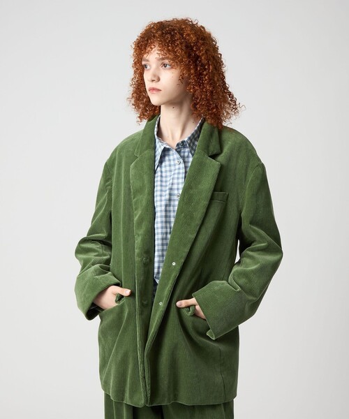 希少色✨エトロ 50 LL 花柄 コーデュロイ テーラードジャケット グリーン 希少色✨エトロ 50 LL 花柄 コーデュロイ テーラードジャケット