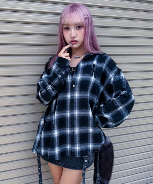 iamwhatiamチェックシャツM未使用 A'gem 9（エージェムナイン） シャツ A'GEM/9 × .kom 「A'GEM/9/エー