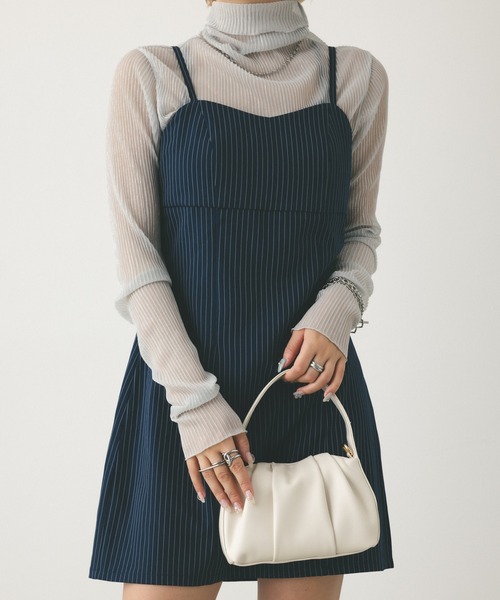 「MIEL CRISHUNANT」 キャミソールワンピース FREE グレー レディース_画像8