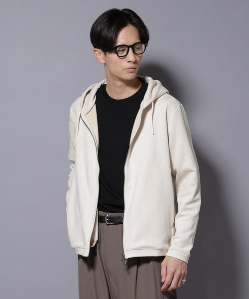 NANO フーディー NANO universe（ナノ・ユニバース） パーカー フェイクスエード