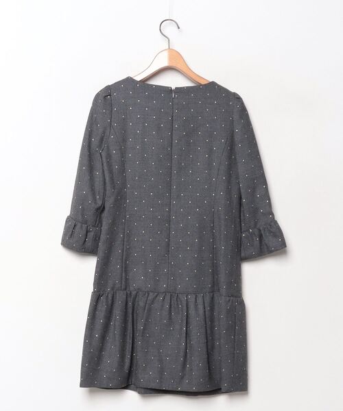 M'S GRACY（エムズグレイシー） ドット柄7分袖ワンピース 36 グレー