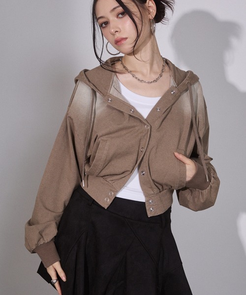 新品未開封　VACHEMENT コットンギャバ ショートパーカー 公式】UVカットセットアップ｜ 雪椿 ｜ シロノサクラ。 – シロノサクラ