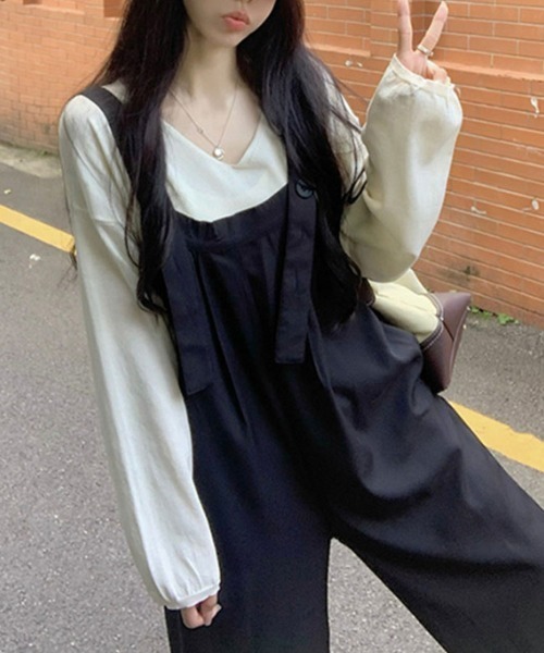 Sally Lunn サロペット オーバーオール ベルトボタンサロペット
