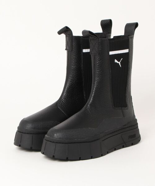 「PUMA」 ショートブーツ 24.5cm タン レディース_画像4