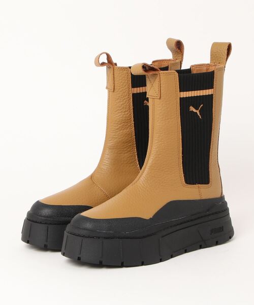 「PUMA」 ショートブーツ 24.5cm タン レディース_画像5