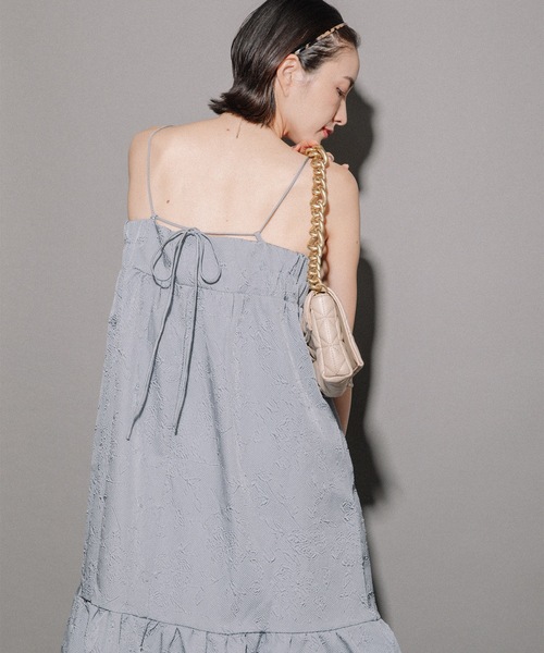 「miniyu」 キャミソールワンピース MEDIUM ブルー系その他 レディース_画像7