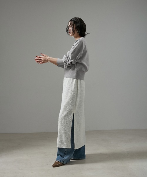 「SALON adam et rope'」 スウェットカットソー FREE チャコールグレー レディース_画像7