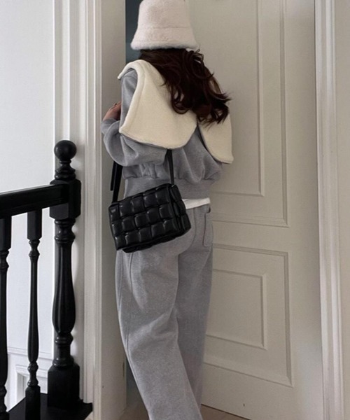 セットアップ パーカートップス × ワイドパンツ スウェットセット